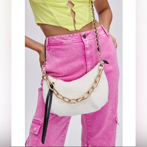 Chic White Chain Shoulder& Crossbody Bag - Picture 2 of 7